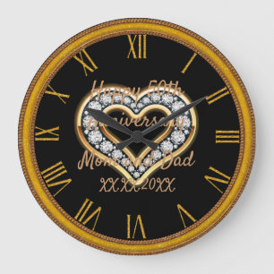 Happy Anniversary Große Wanduhr