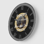 Happy Anniversary Große Wanduhr (Winkel)
