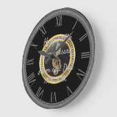 Happy Anniversary Große Wanduhr (Winkel)