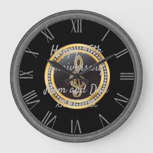 Happy Anniversary Große Wanduhr