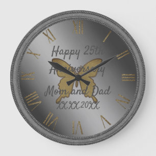 Happy Anniversary Große Wanduhr