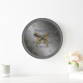 Happy Anniversary Große Wanduhr (Zuhause)