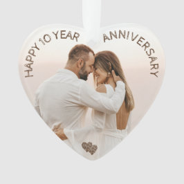 Happy Anniversary Heart individuell anpassbar Ornament