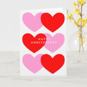 Happy Anniversary Hearts Karte (Gelbe Blume)