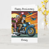 Happy Anniversary Honey | Adventurous Couple Karte (Gelbe Blume)