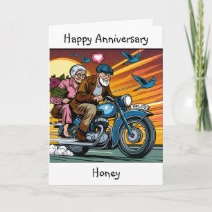 Happy Anniversary Honey   Adventurous Couple Karte