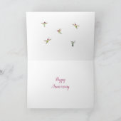 Happy Anniversary Hummingbird Card Karte (Innenseite)