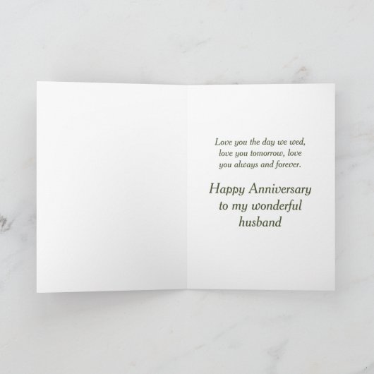 Happy Anniversary Husband Birds in Liebe Fun Card Karte (Innenseite)