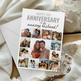 Happy Anniversary Husband | Ehefrau Collage Foto Karte
