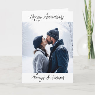 Happy Anniversary immer und für immer Personalisie Karte
