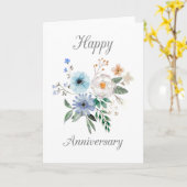 Happy Anniversary Karte (Gelbe Blume)