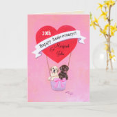 Happy Anniversary Labradors Karte (Gelbe Blume)