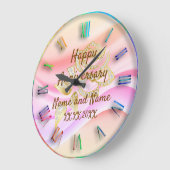 Happy anniversary Large Clock Große Wanduhr (Winkel)