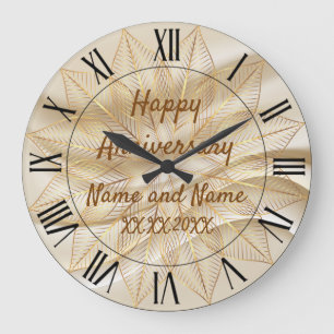 Happy anniversary Large Clock Große Wanduhr