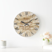 Happy anniversary Large Clock Große Wanduhr (Zuhause)