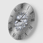 Happy anniversary Large Clock Große Wanduhr (Winkel)