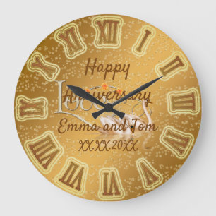 Happy anniversary Large Clock Große Wanduhr