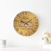 Happy anniversary Large Clock Große Wanduhr (Zuhause)
