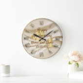 Happy Anniversary Large Clock Große Wanduhr (Zuhause)