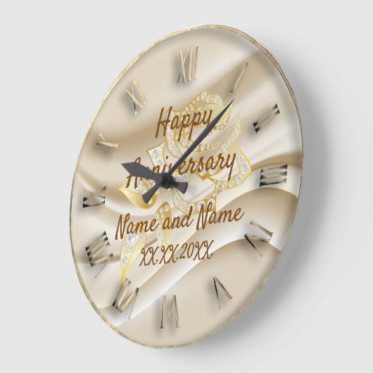 Happy Anniversary Large Clock Große Wanduhr (Winkel)