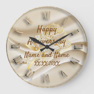 Happy Anniversary Large Clock Große Wanduhr