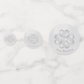 Happy Anniversary Lucky Silver Clover Konfetti (Vorderseiten)