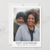 Happy Anniversary Modern Foto Card (Vorderseite)