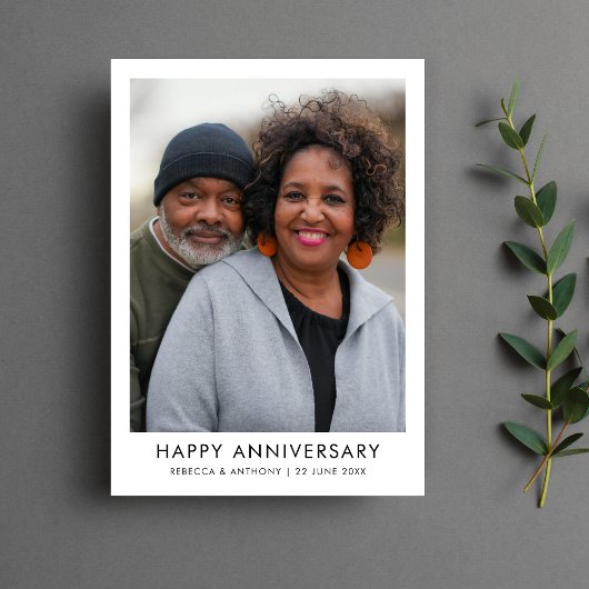 Happy Anniversary Modern Foto Card
