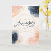 Happy Anniversary - modern Karte (Gelbe Blume)