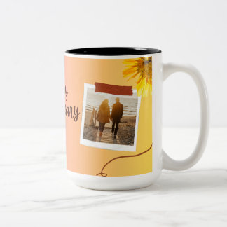 “Happy Anniversary Mug | Romantic Gift for Couple  Zweifarbige Tasse