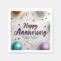 Happy Anniversary Napkins