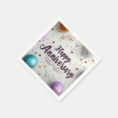 Happy Anniversary Napkins Serviette (Ecke)