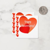 Happy Anniversary Note Card Mitteilungskarte (Vorderseite/Rückseite Beispiel)
