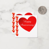 Happy Anniversary Note Card Mitteilungskarte (Vorderseite/Rückseite Beispiel)