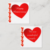 Happy Anniversary Note Card Mitteilungskarte (Vorne/Hinten)