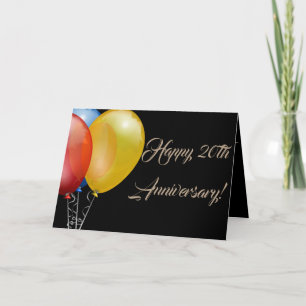 Happy Anniversary Number Balloon Destiny's Karte