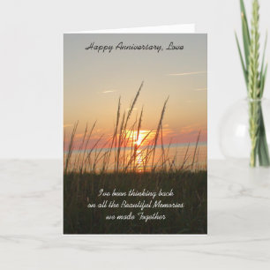 Happy Anniversary , Ocean Sunset Fotografy Karte