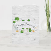 Happy Anniversary on Birch Tree Scroll Karte (Vorderseite)