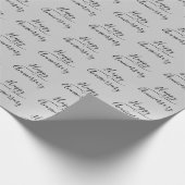 Happy Anniversary on Silver Wedding Jubiläum Geschenkpapier (Ecke)