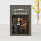 Happy Anniversary One I Liebe Funny Sweet Karte (Gelbe Blume)