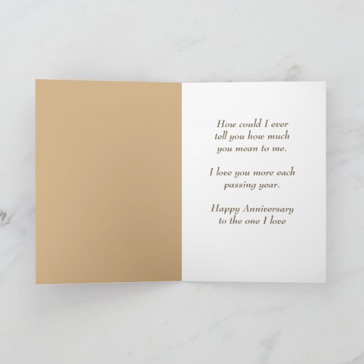 Happy Anniversary One I Liebe Spaß Deer Karte (Innenseite)