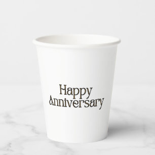 Happy Anniversary Paper Cups Pappbecher