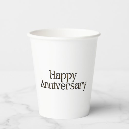 Happy Anniversary Paper Cups Pappbecher (Vorderseite)