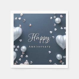 Happy Anniversary Paper Napkin Serviette