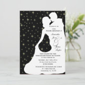 Happy Anniversary Party White Wedding Dancing Silo Einladung (Stehend Vorderseite)