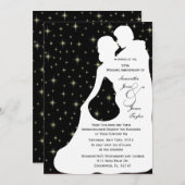 Happy Anniversary Party White Wedding Dancing Silo Einladung (Vorne/Hinten)