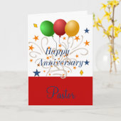 Happy Anniversary Pastor Karte (Gelbe Blume)