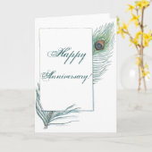 Happy Anniversary Peacock Feather Inspiration Karte (Gelbe Blume)