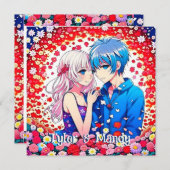 Happy Anniversary Personalisiert Anime Couple (Vorne/Hinten)