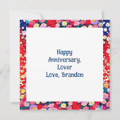 Happy Anniversary Personalisiert Anime Couple (Rückseite)